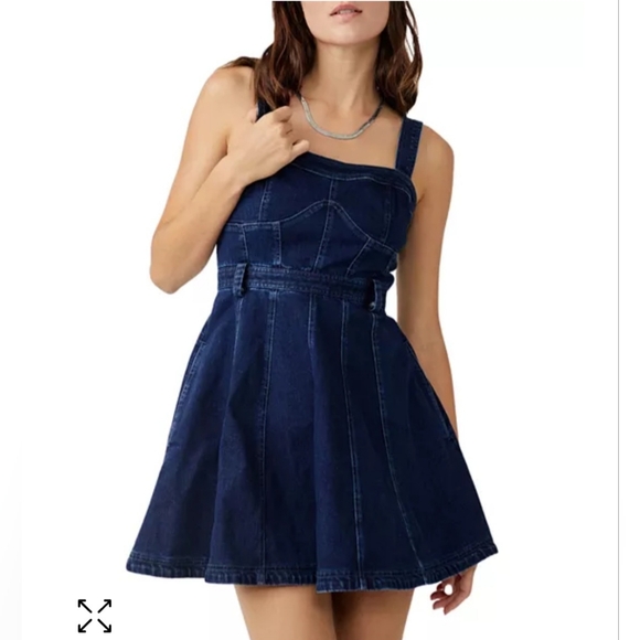 Free People Dresses & Skirts - Free People Margot Denim Mini Dress SZ Med
